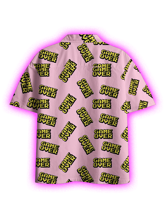 Game Over Vibes Button Up Pocket Shirt
