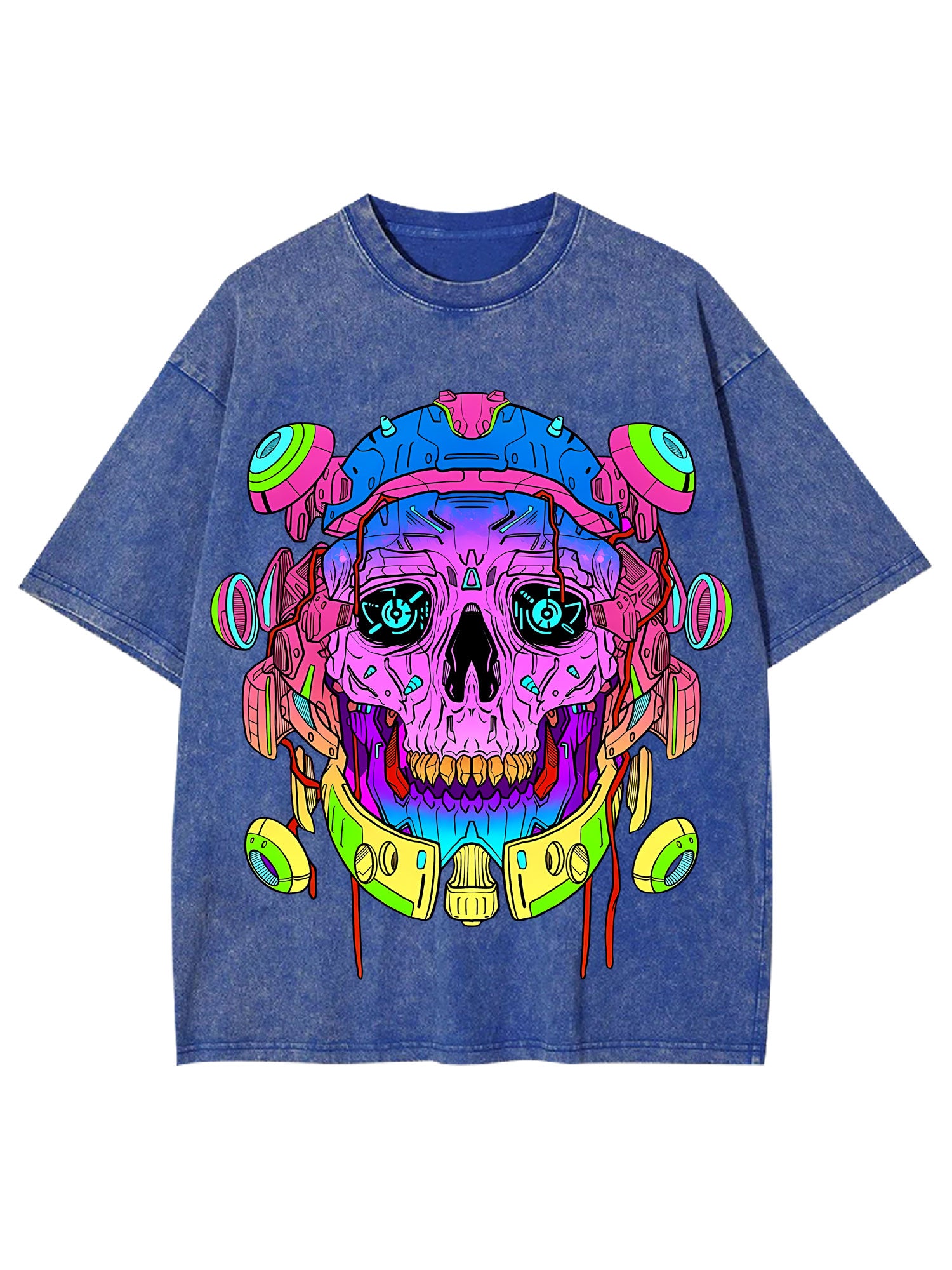 Cyber Skull Washed Tshirt