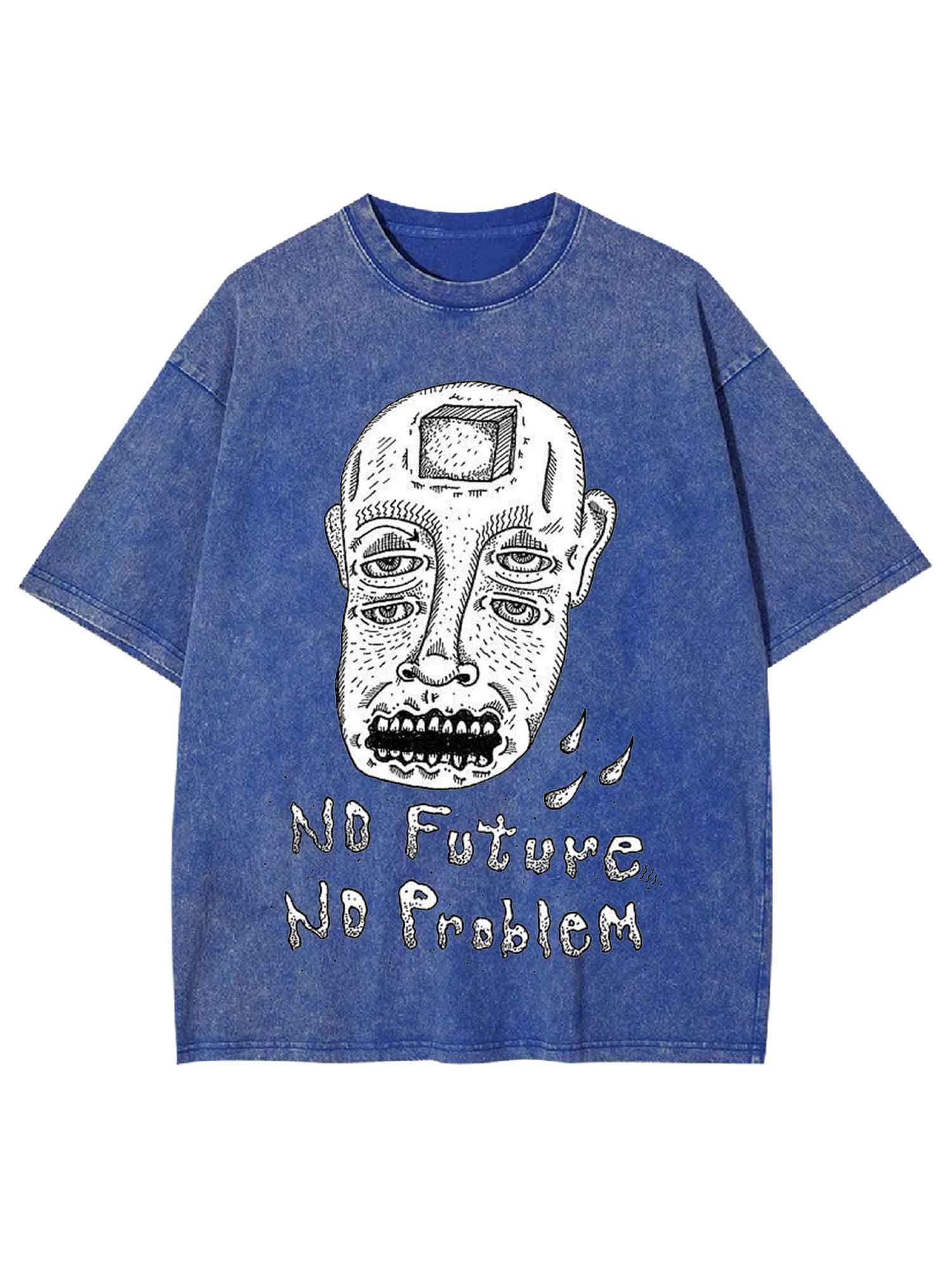 No Future No Probliem Washed Tshirt