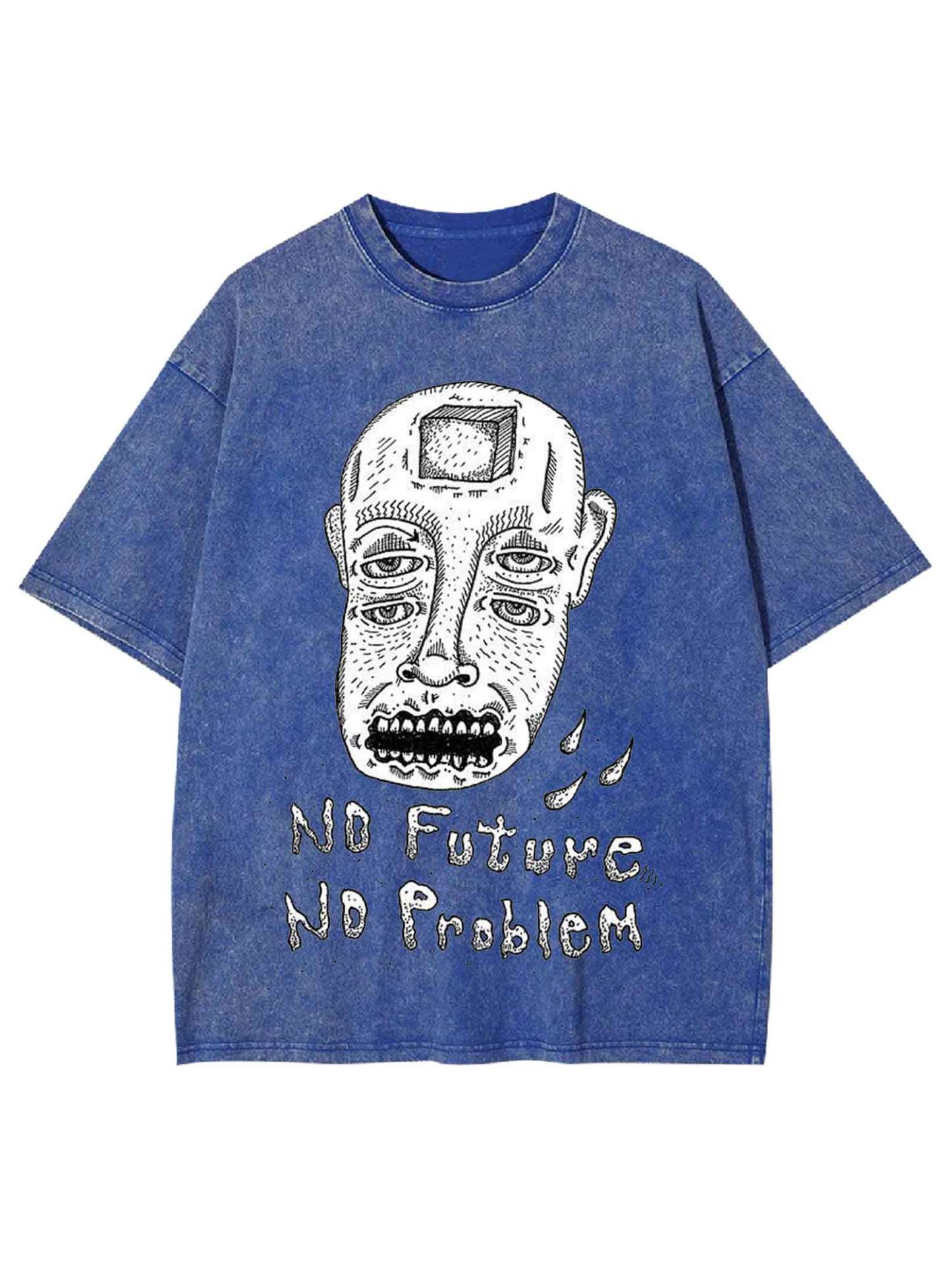 No Future No Probliem Washed Tshirt