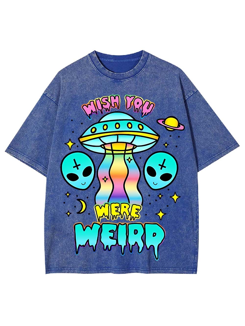WISH YOU WERE WEIRD WASHED TSHIRT