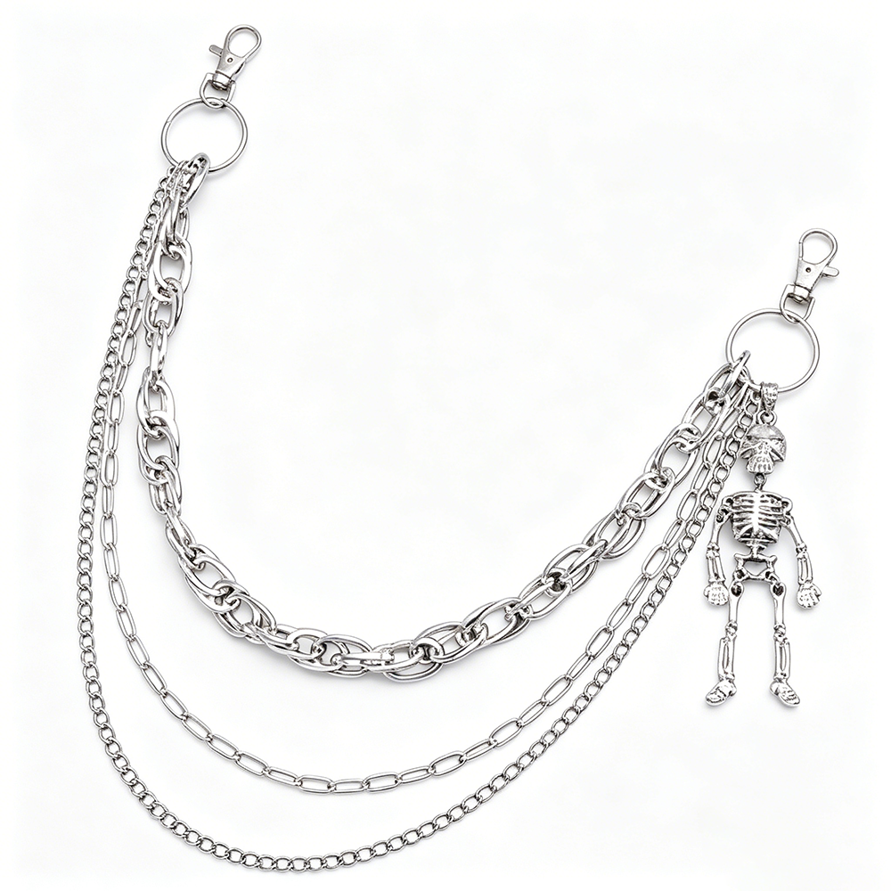 MULTI-LAYERED SKELETON CLO PANTS CHAIN