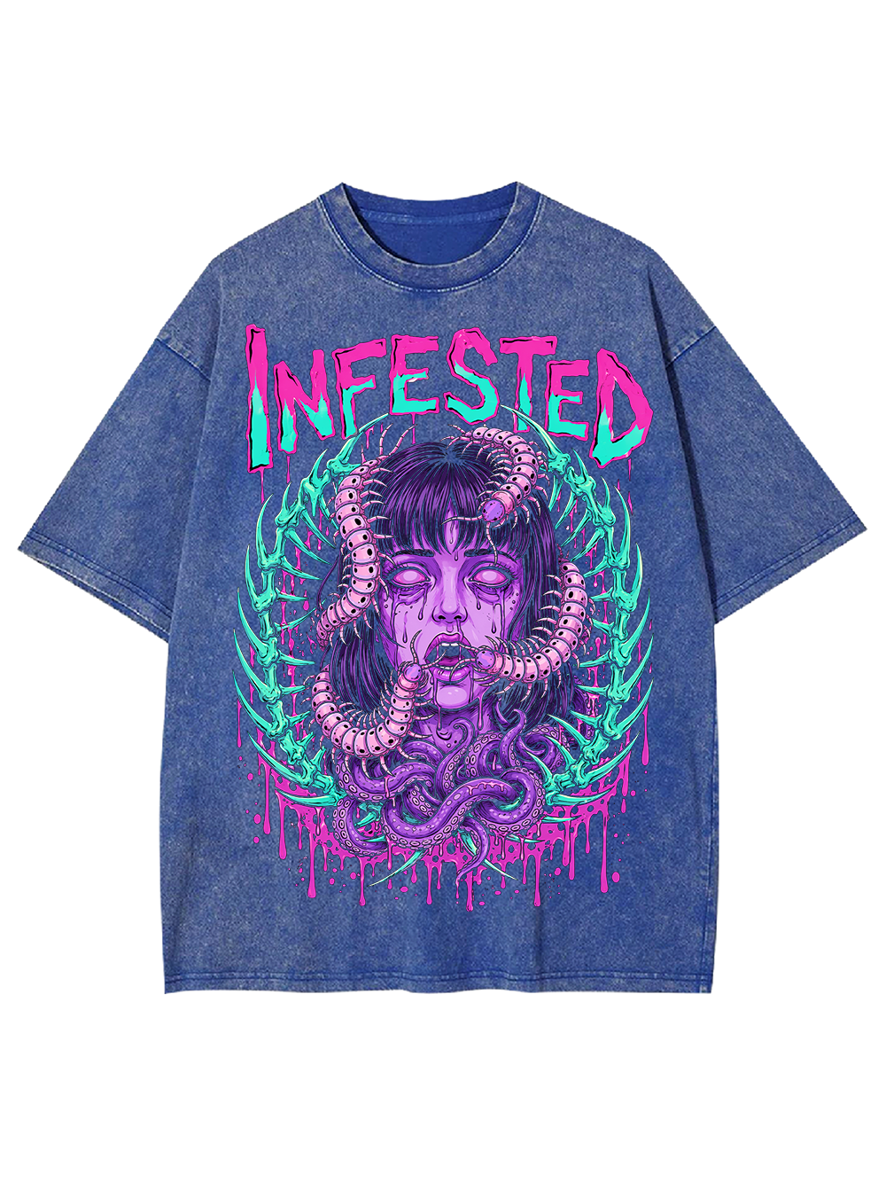 INFESTED NIGHTMARE AAA WASHED TSHIRT