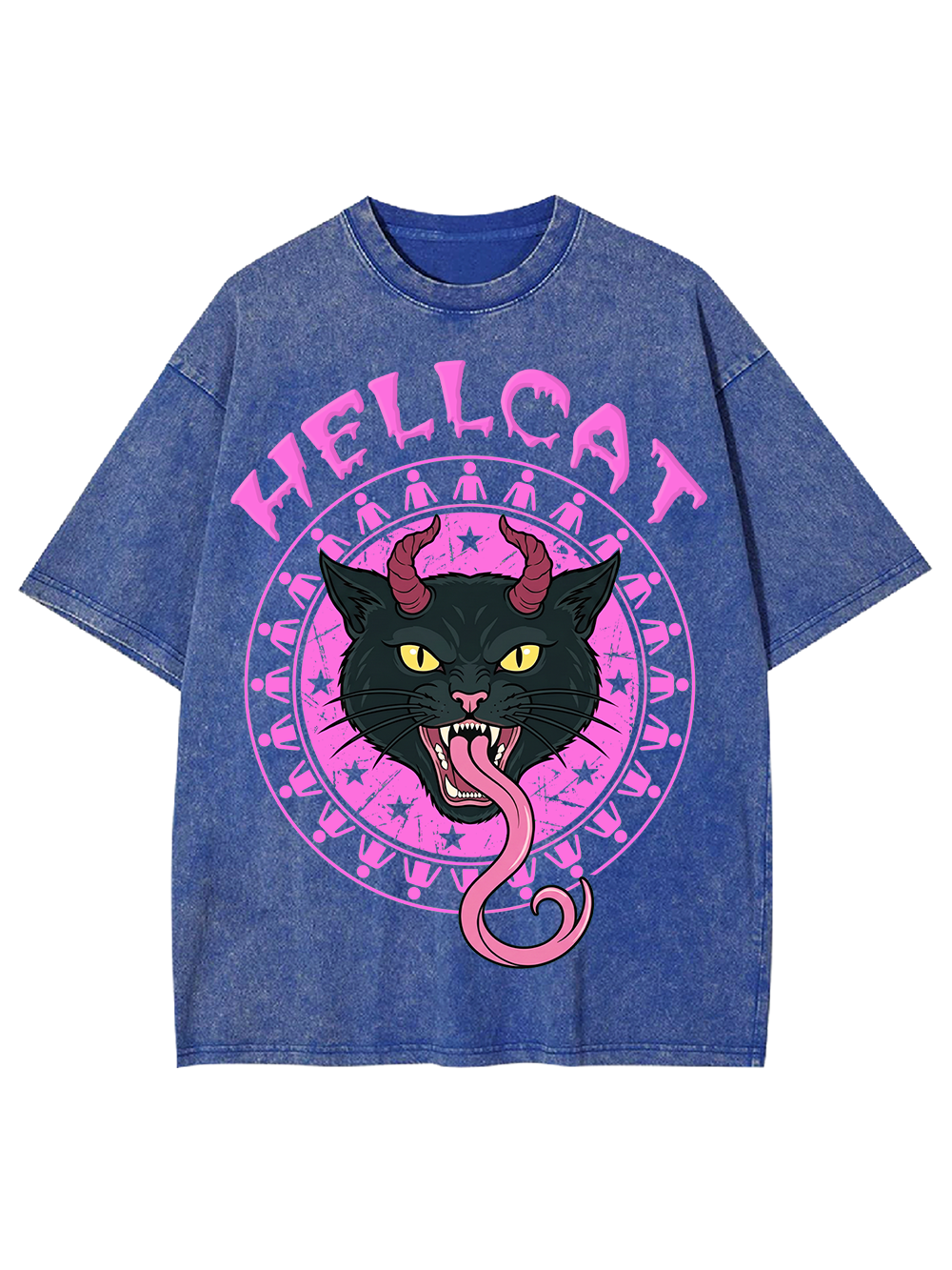 HELLCAT DEMON CAT AAA WASHED TSHIRT