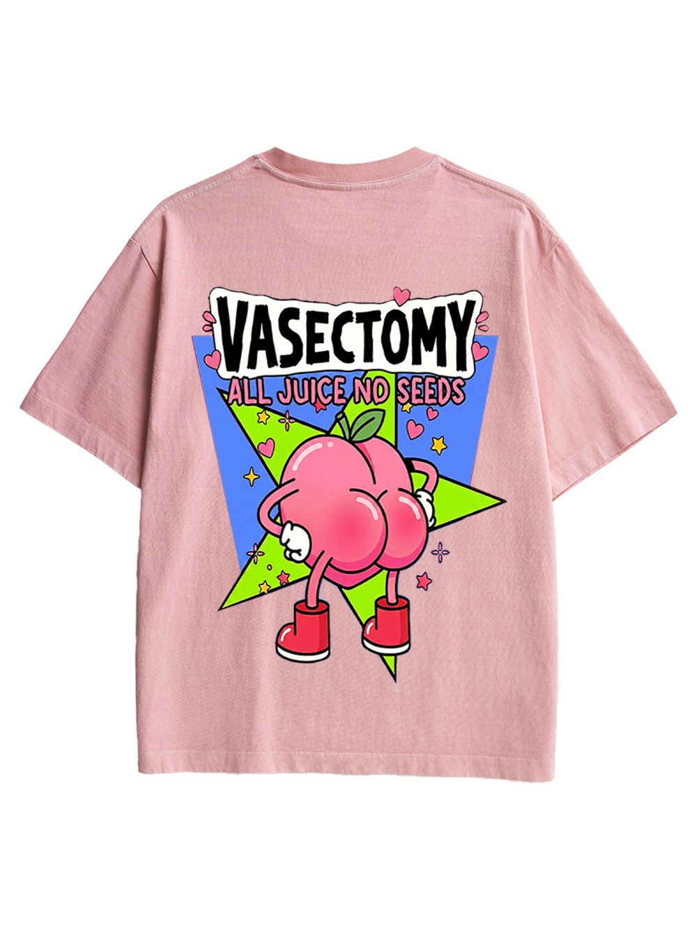 VASECTOMY ALL JUICE NO SEEDS AAA BACKPRINT TSHIRT