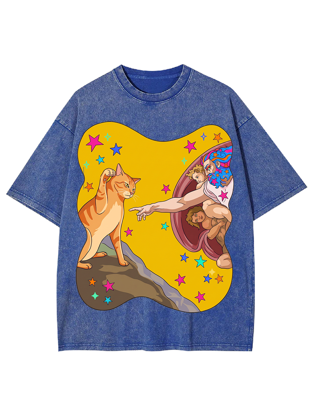 GOD CAT TOUCH AAA WASHED TSHIRT