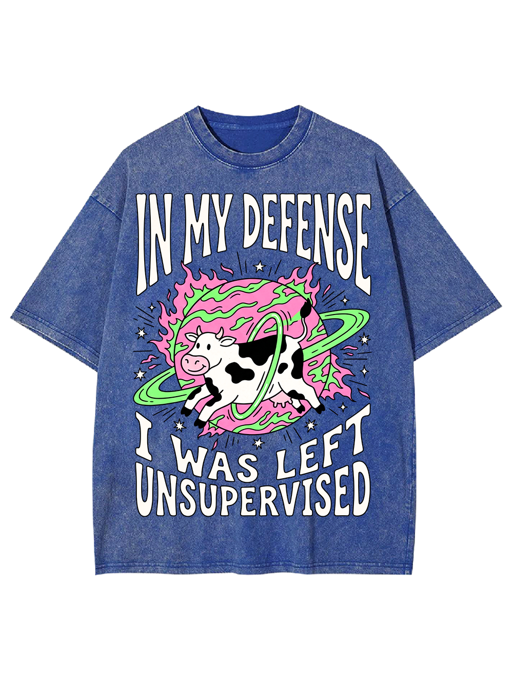 UNSUPERVISED COW AAA WASHED TSHIRT
