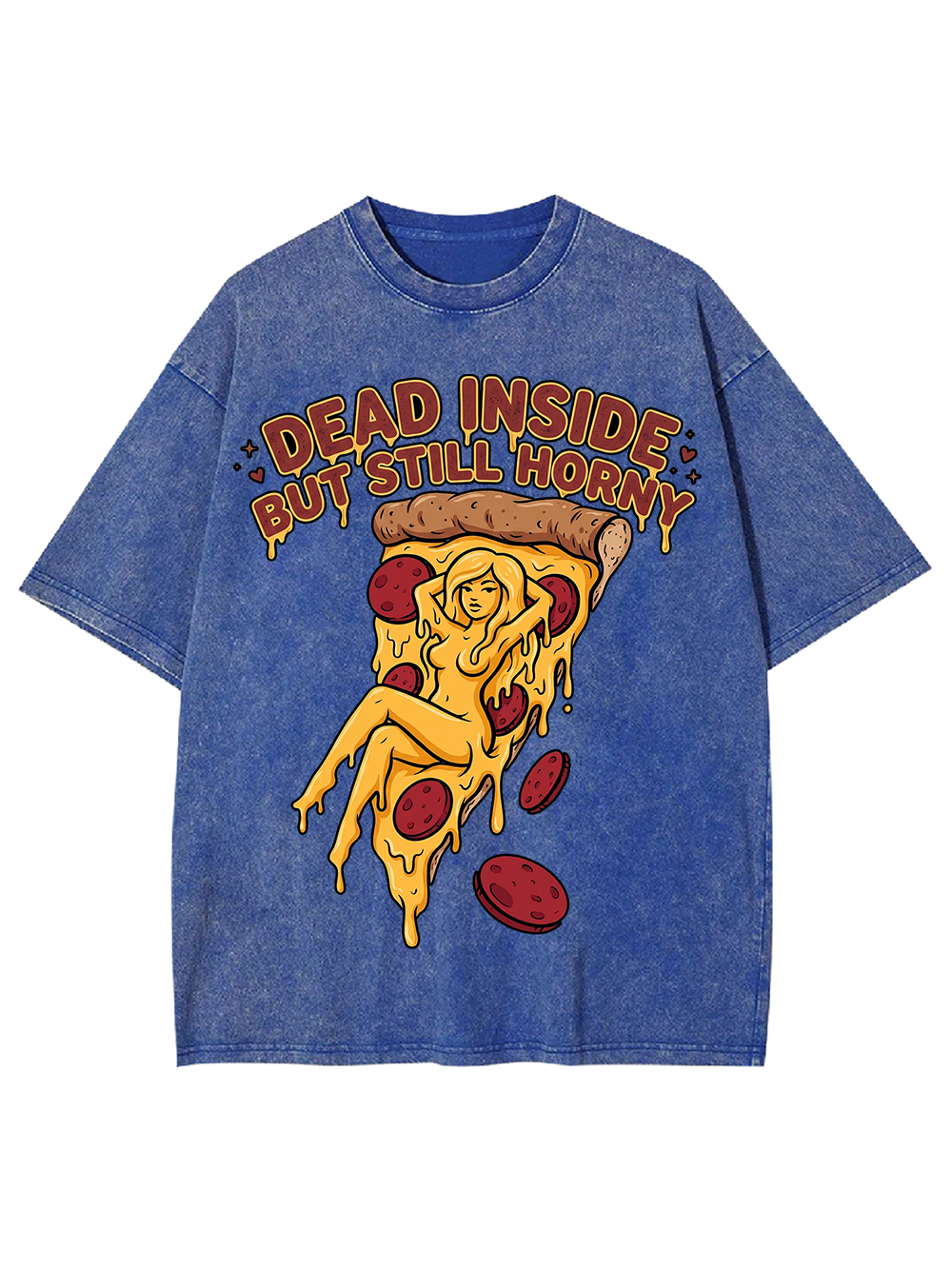HORNY PIZZA AAA WASHED TSHIRT