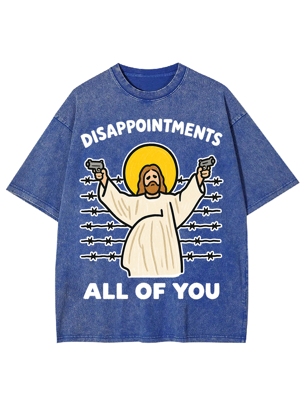 GUNS JESUS AAA WASHED TSHIRT