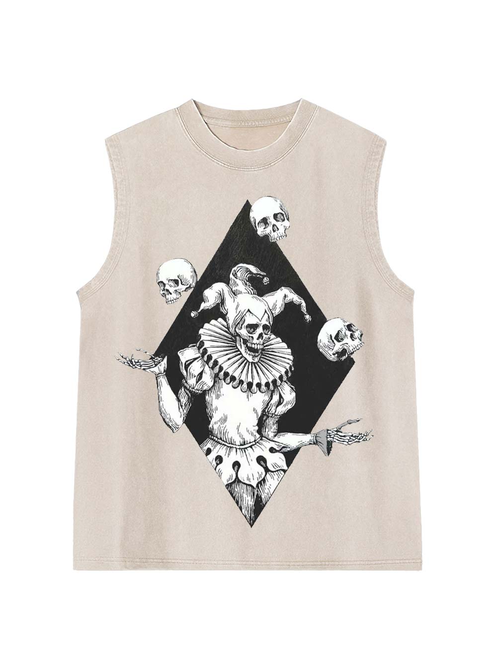 Jester Of Death Washed Tank Top