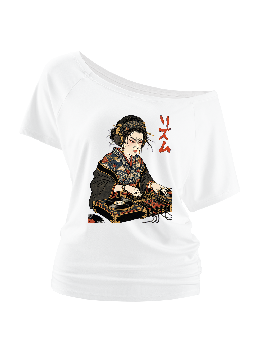 GEISHA DJ RHYTHM OFF SHOULDER SHIRTS