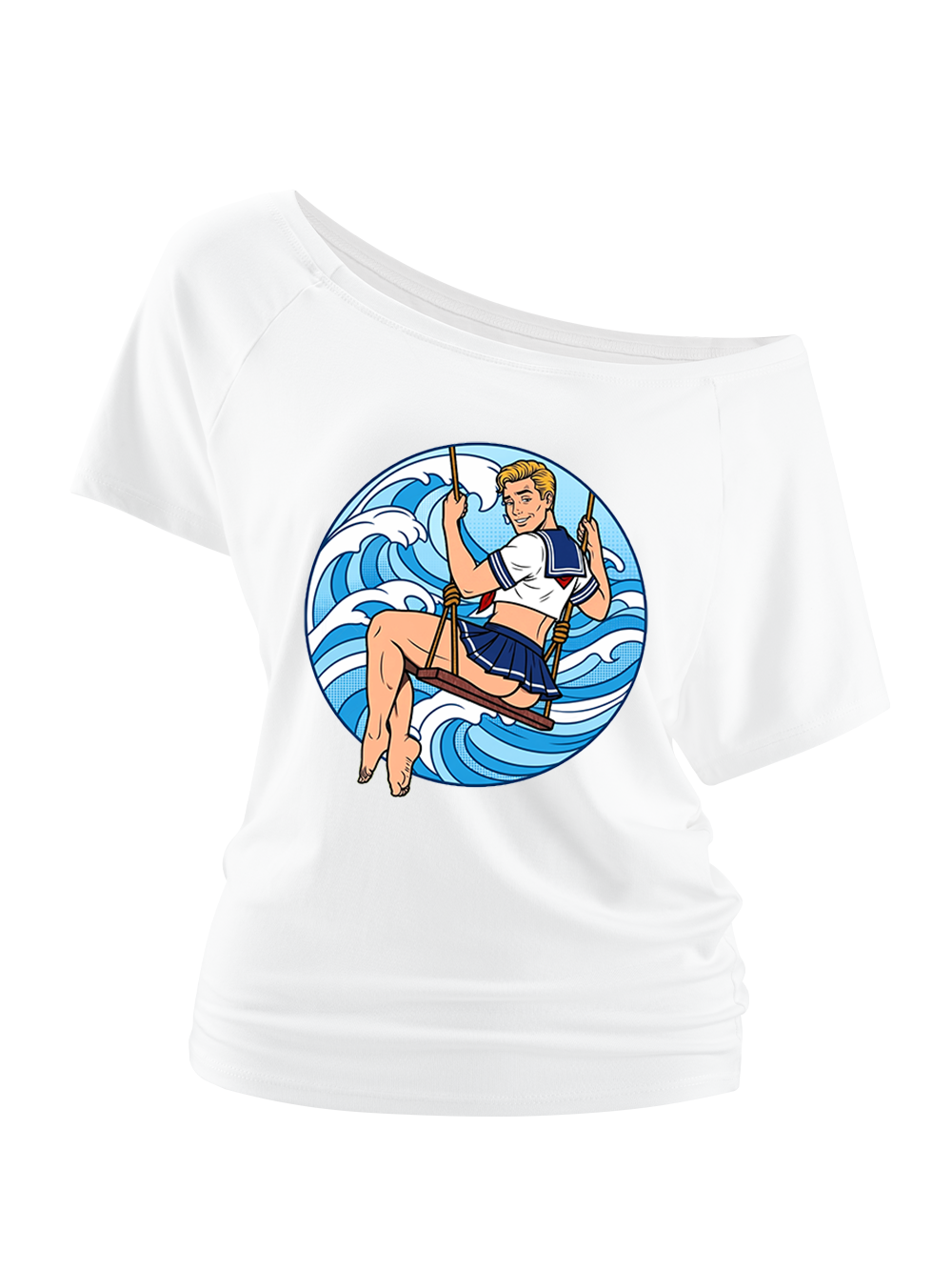 SAILOR SWING OFF SHOULDER TSHIRT