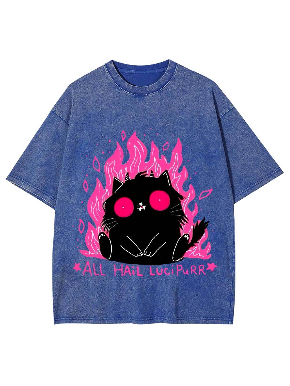 All Hail Lucipurr Washed Tshirt