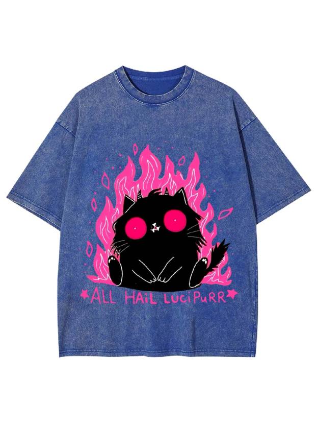 All Hail Lucipurr Washed Tshirt