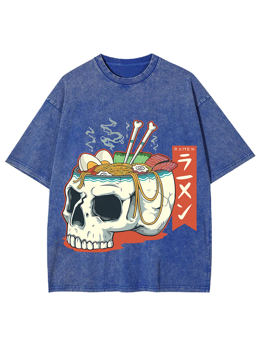 SKULL RAMEN DELIGHT WASHED TSHIRT