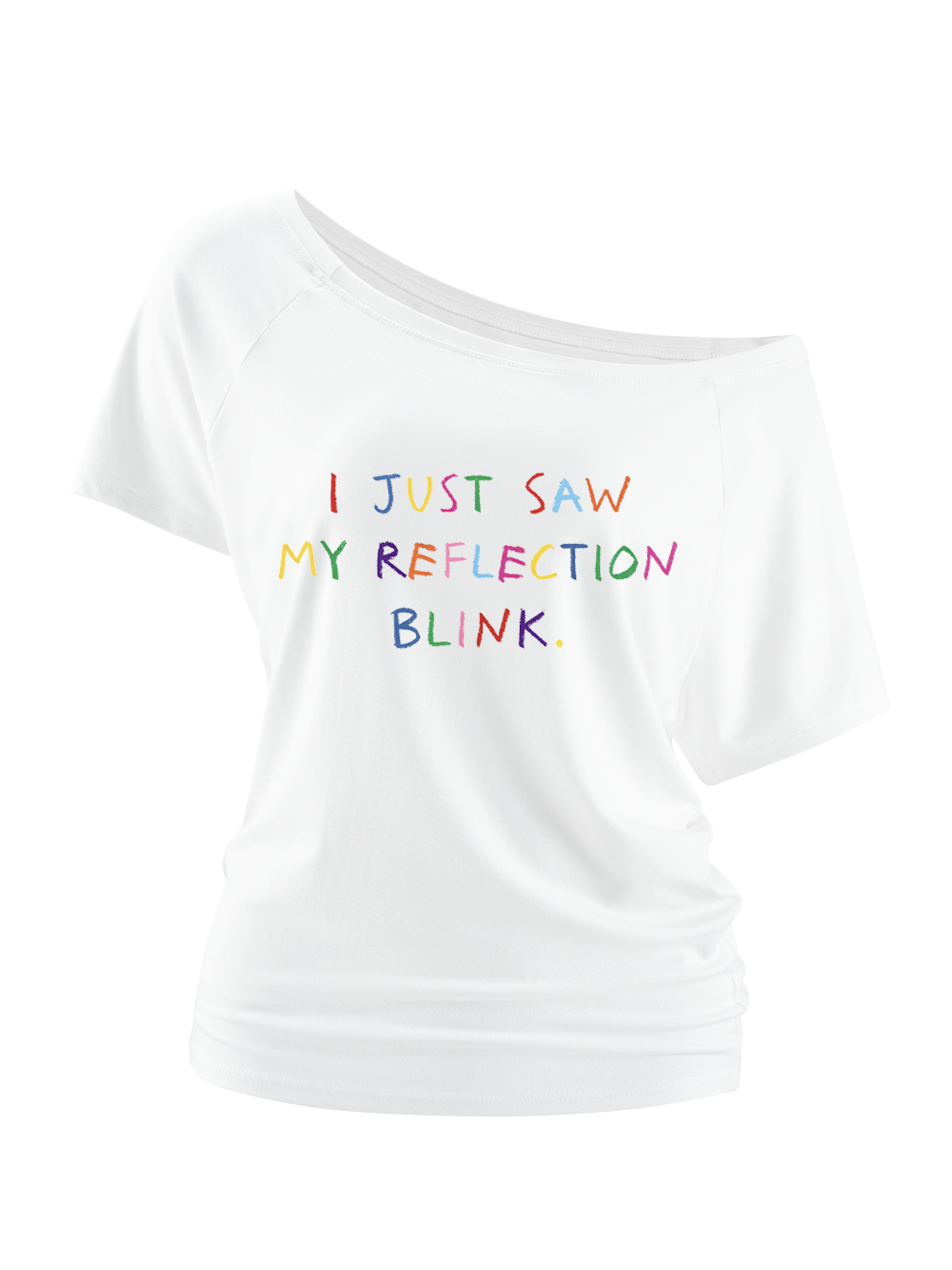 MY REFLECTION BLINK OFF SHOULDER TSHIRT