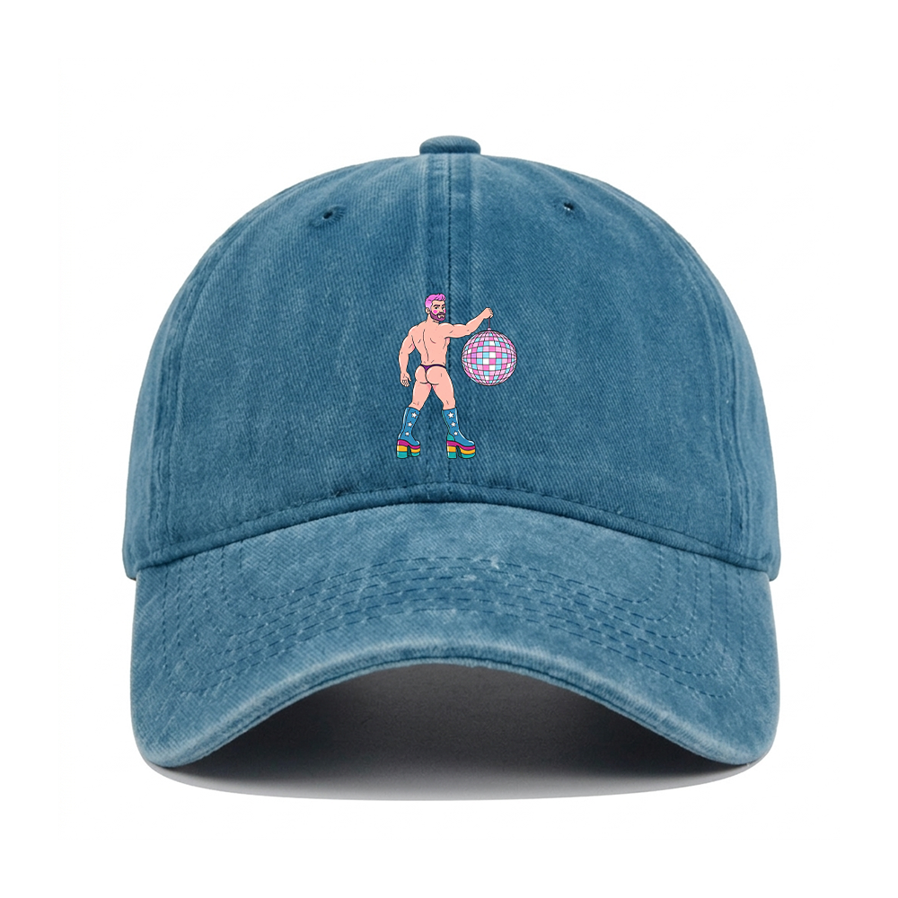 DISCO DIVA DUDE WASHED VINTAGE BASEBALL CAP