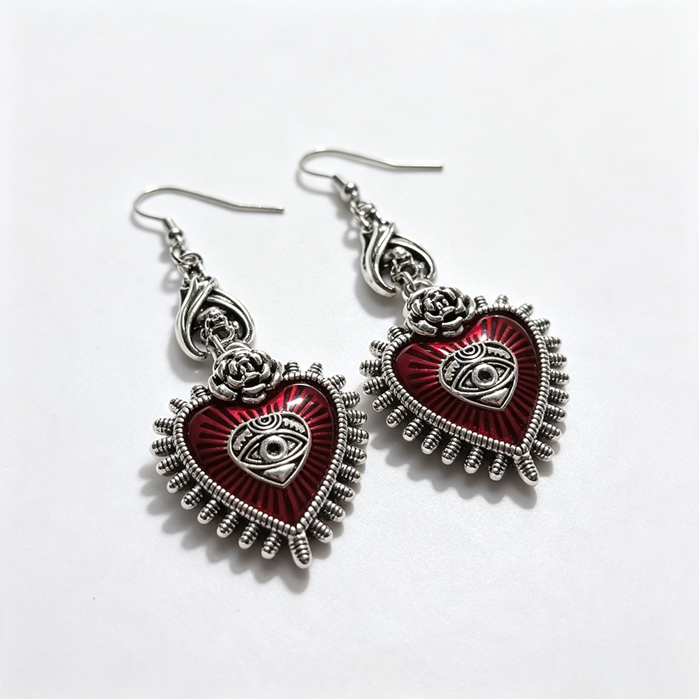 BLOOD‑RED EYES EARRINGS