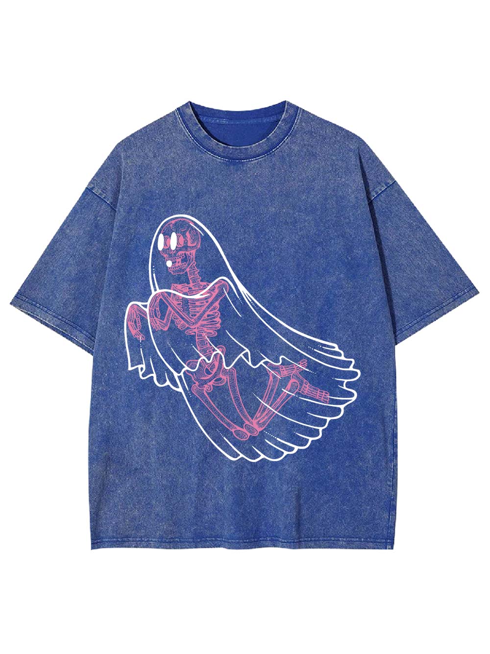 Ghostly Skeleton Veil Washed Tshirt