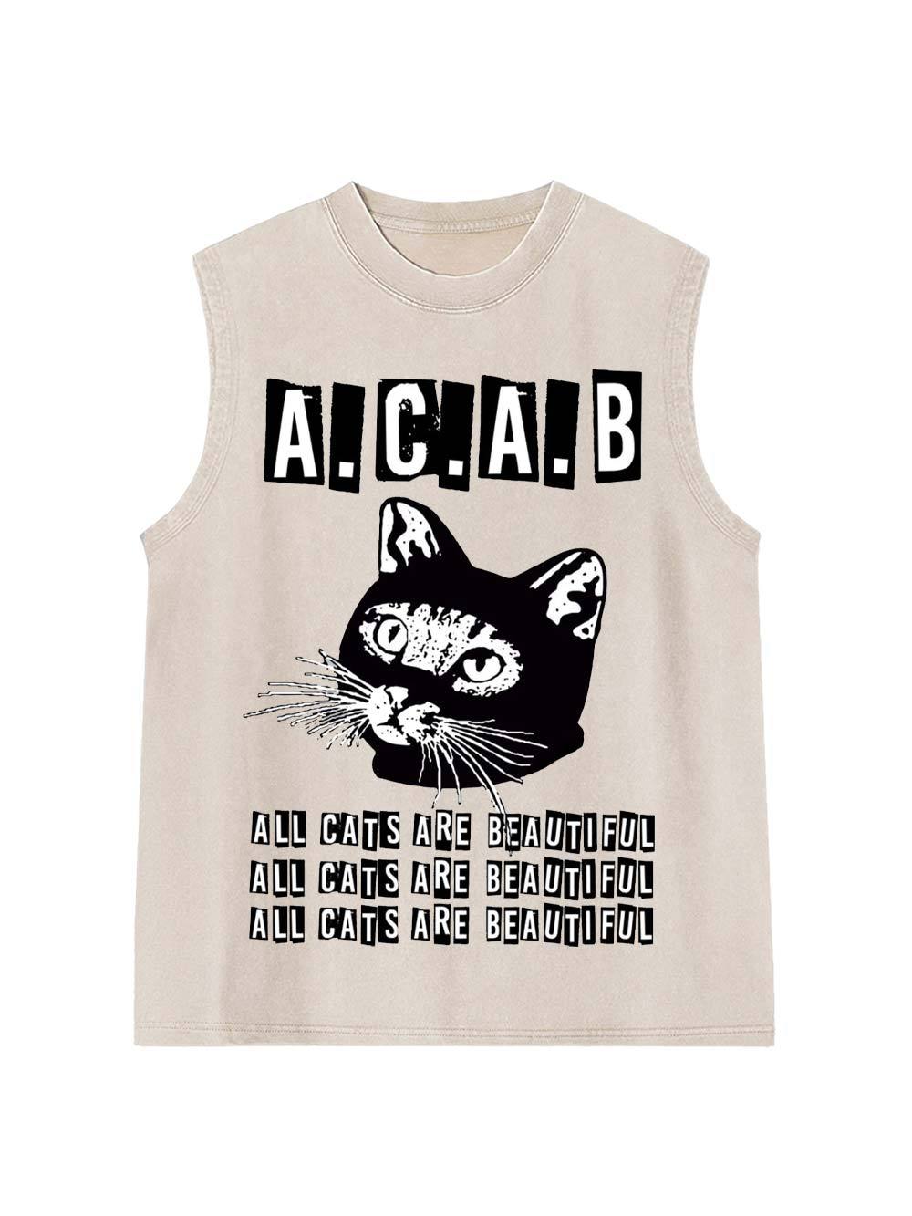All Cats Are Beautiful Washed Tank Top