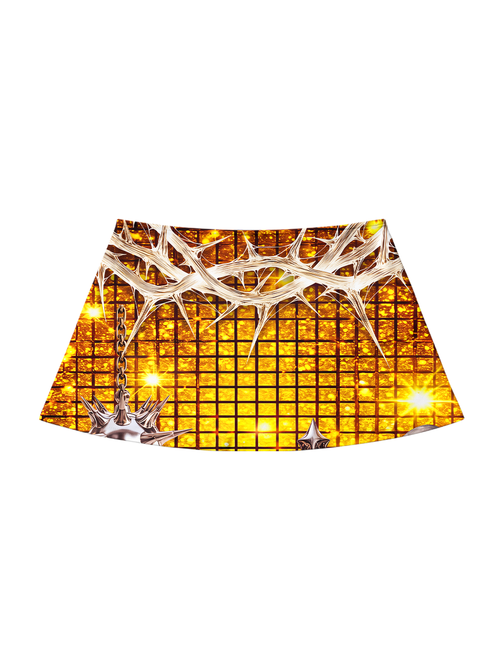 GOLDEN CHAOS CLO PRINT MINI SKIRT