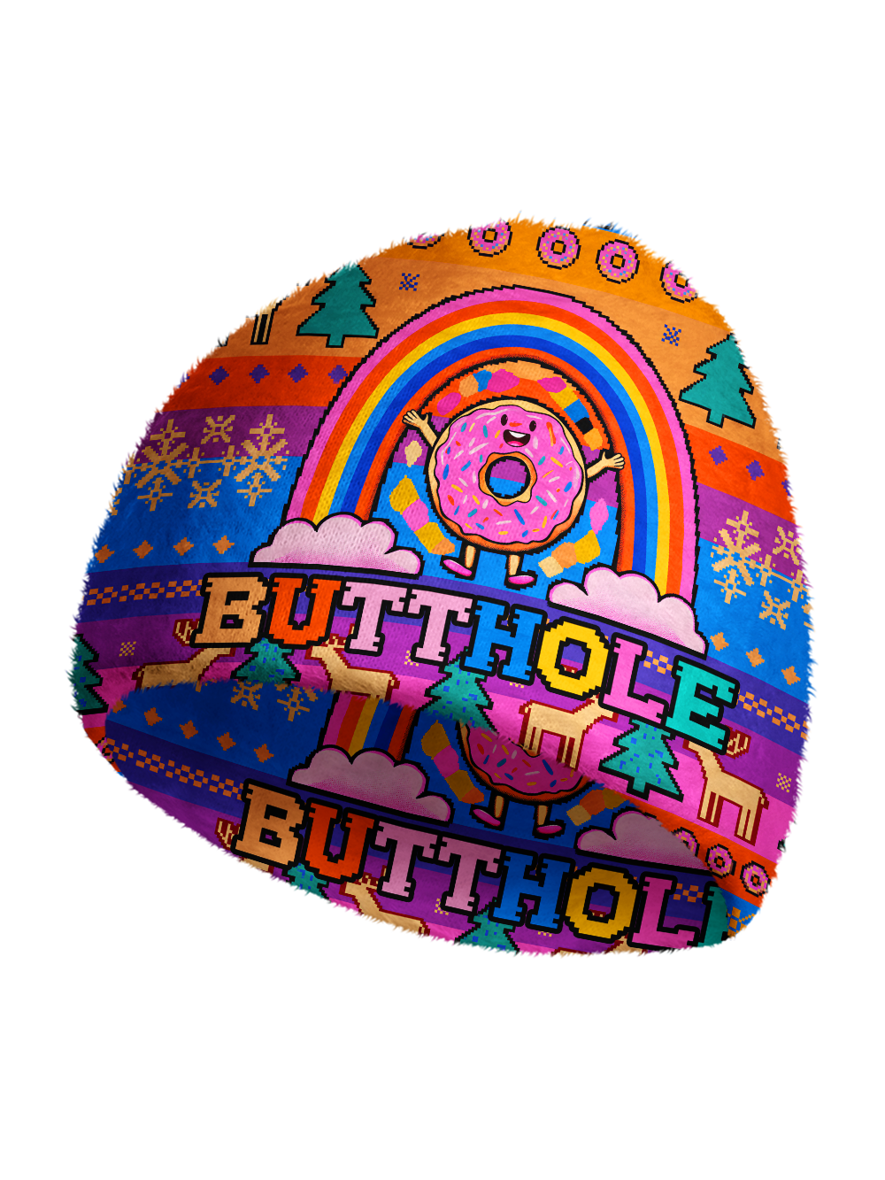 SHOW ME THAT BUTTHOLE PRINT KNIT BEANIE