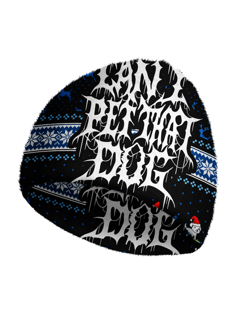 CAN I PET THAT DOG PRINT KNIT BEANIE