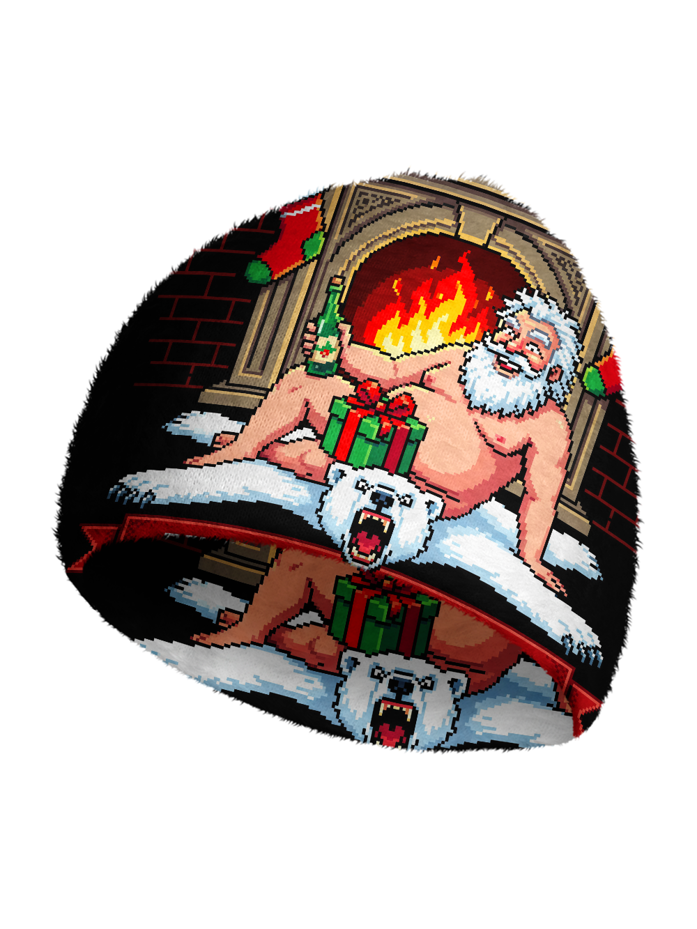 PIXEL HOLIDAY PRINT KNIT BEANIE