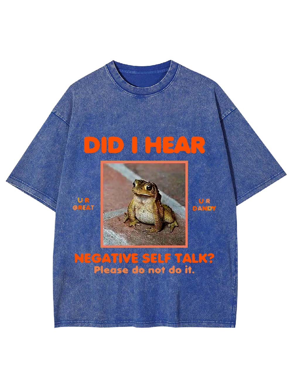 Positive Vibes Frog Washed Tshirt