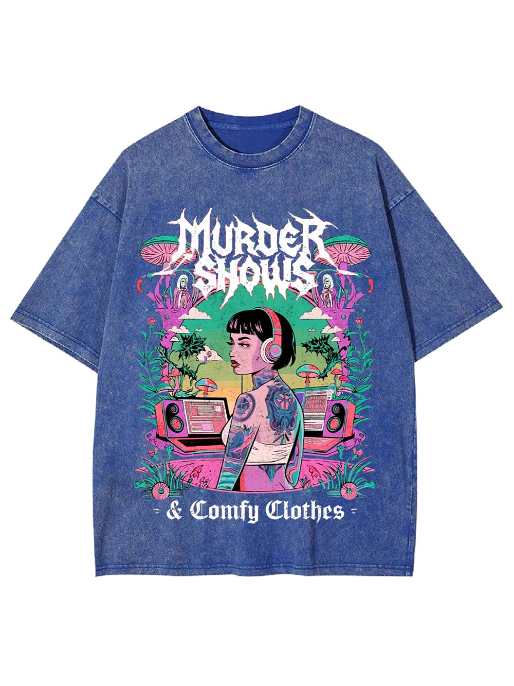 Murder Shows & Comfy Clothes Washed Tshirt