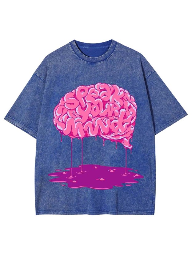 SPEAK YOUR MIND WASHED TSHIRT
