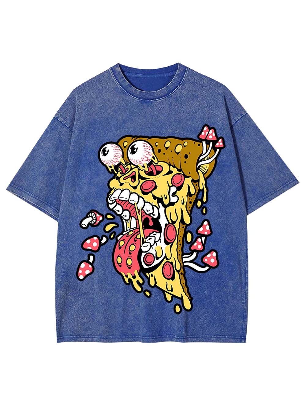 Trippy Pizza Madness Washed Tshirt