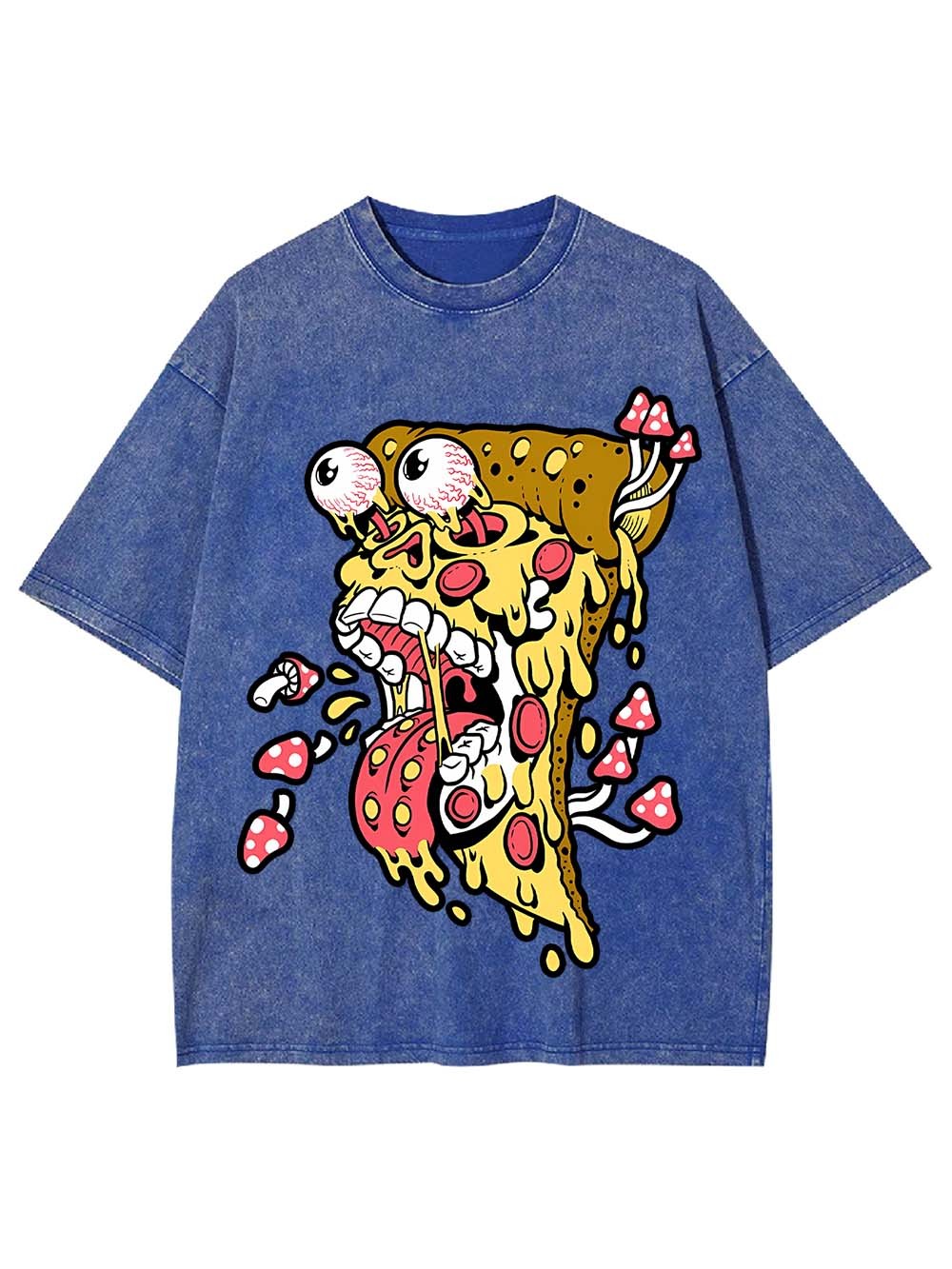 Trippy Pizza Madness Washed Tshirt