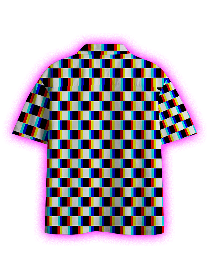 Pixel Vibes Button Up Pocket Shirt