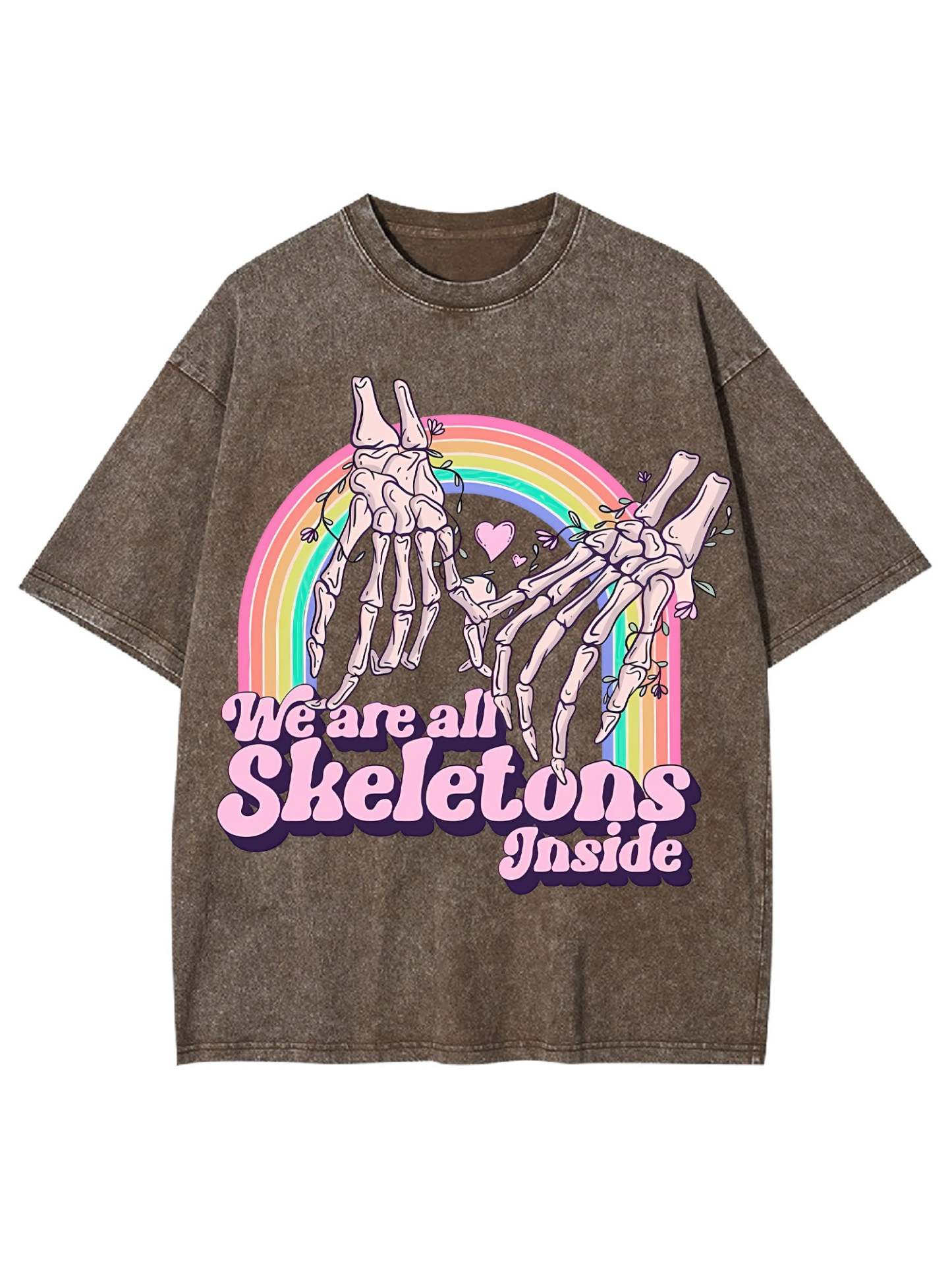 We Are All Skeletons Inside Washed Tshirt