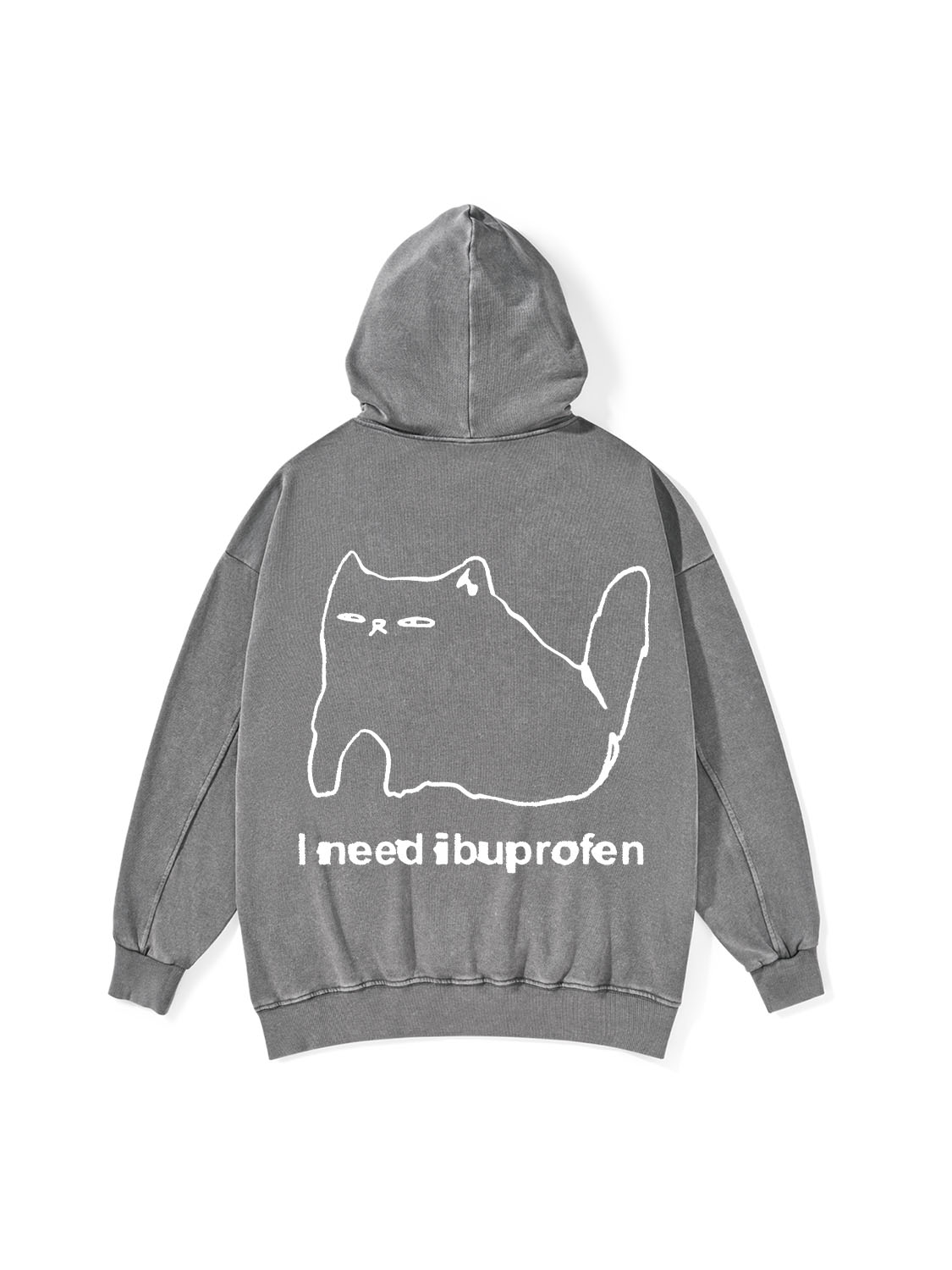 Ibuprofen Cat Washed Hoodie