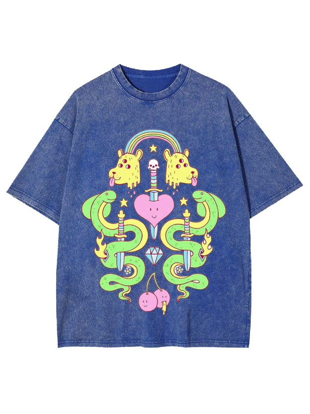 Serpents And Symbols Washed Tshirt