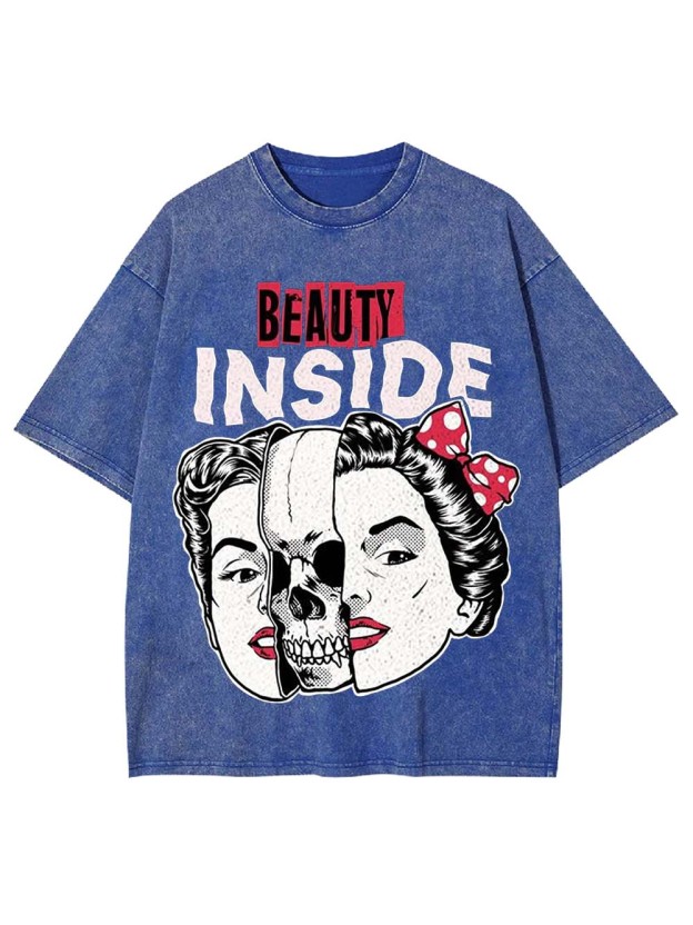 BEAUTY INSIDE WASHED TSHIRT
