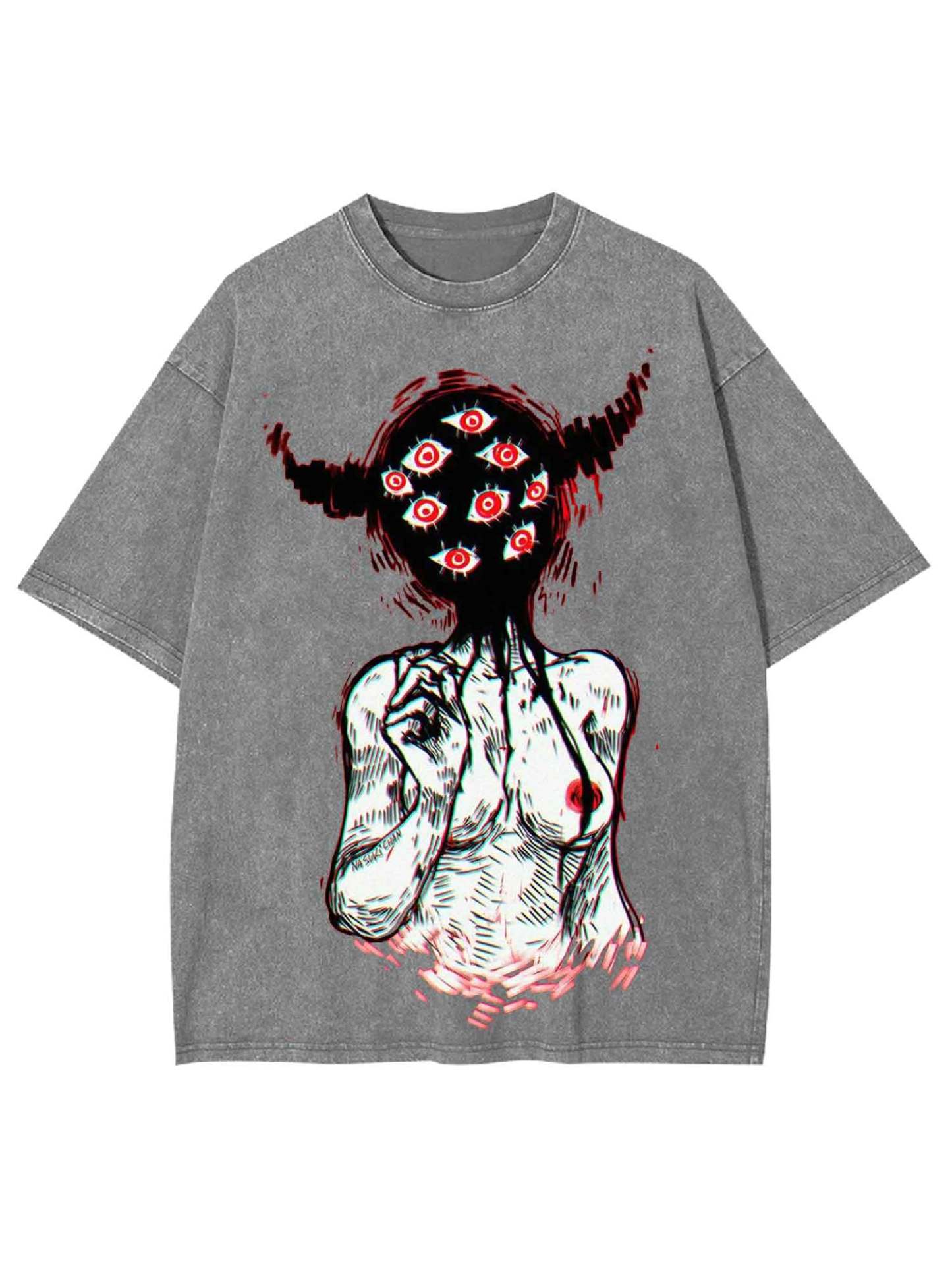 MULTI-EYED MONSTER WASHED TSHIRT