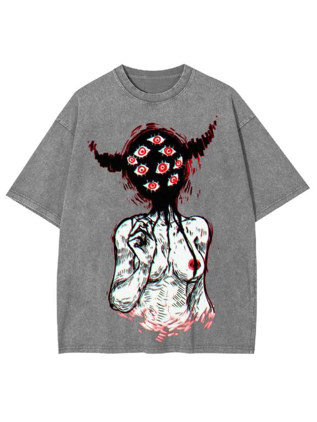 MULTI-EYED MONSTER WASHED TSHIRT
