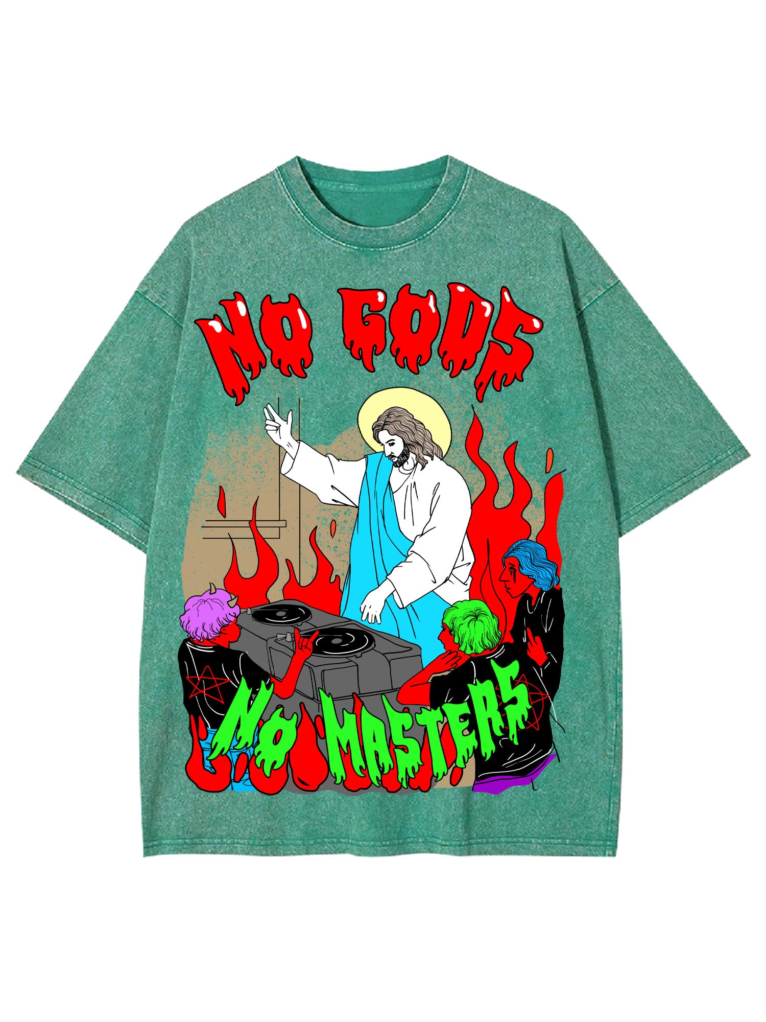 No Gods No Masters Washed Tshirt