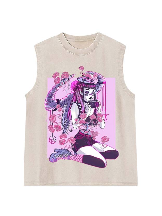 Enigmatic Girl Washed Tank Top