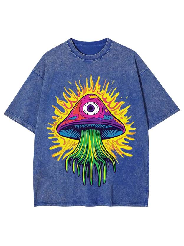 Trippy mushroom Washed Tshirt