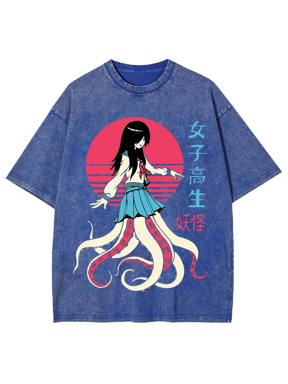 High School Monster Girl Washed Tshirt