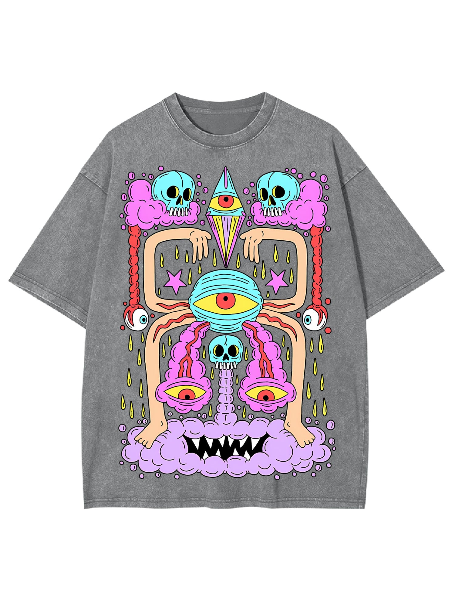 Death And Deranged Washed Tshirt-ClassyOutlaw