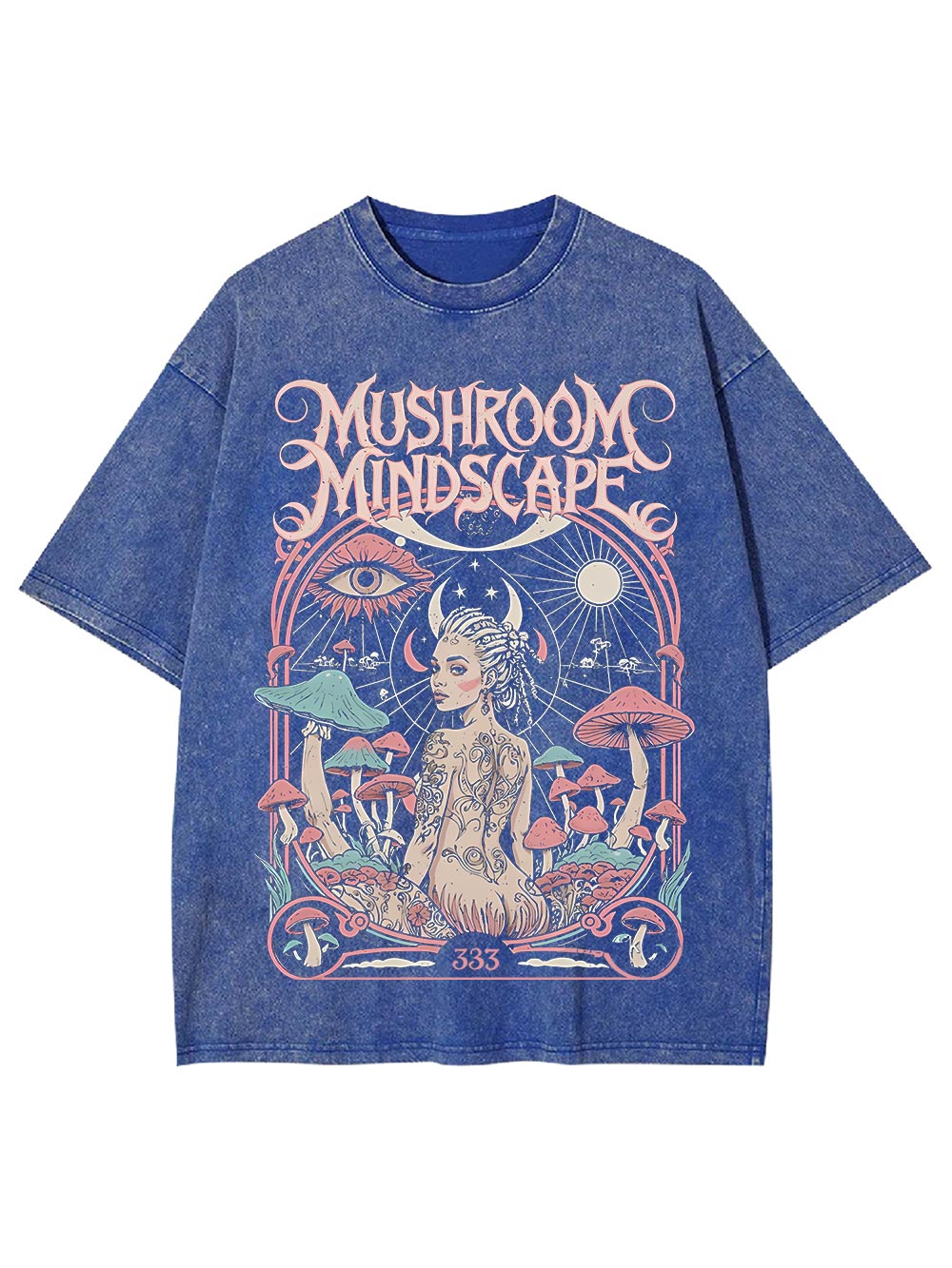 Mushroom Mindscape Washed Tshirt