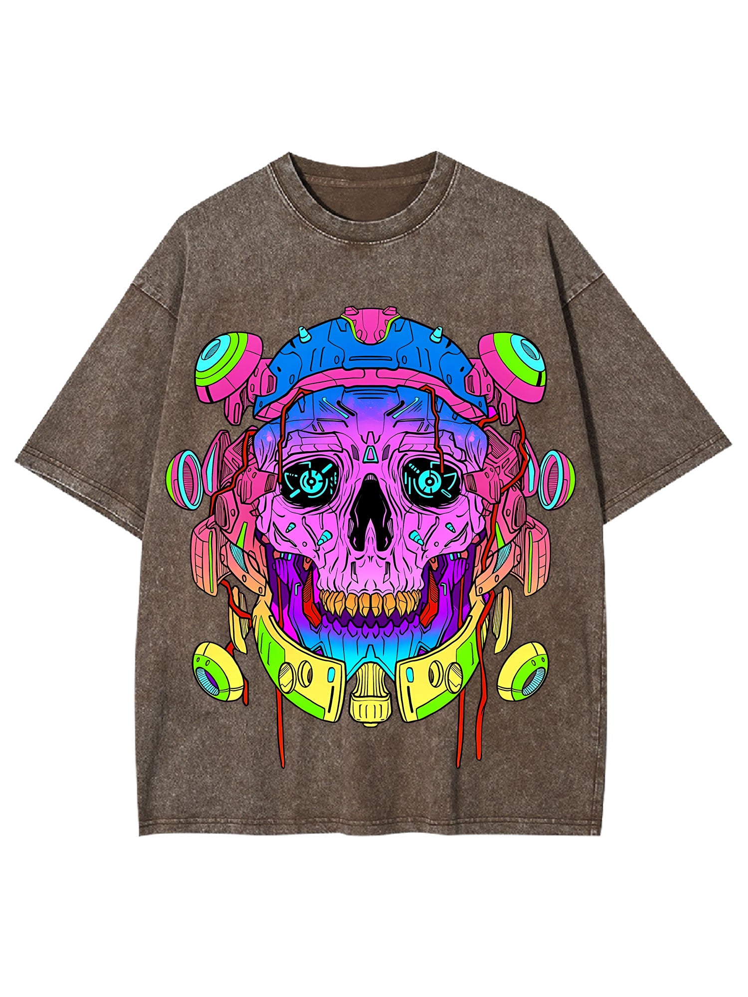Cyber Skull Washed Tshirt