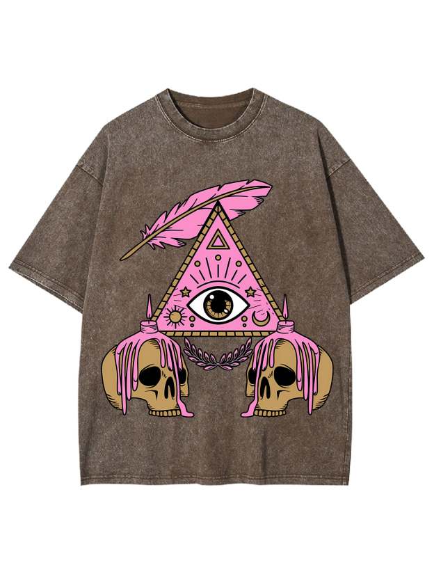 Eye And Skull Washed Tshirt