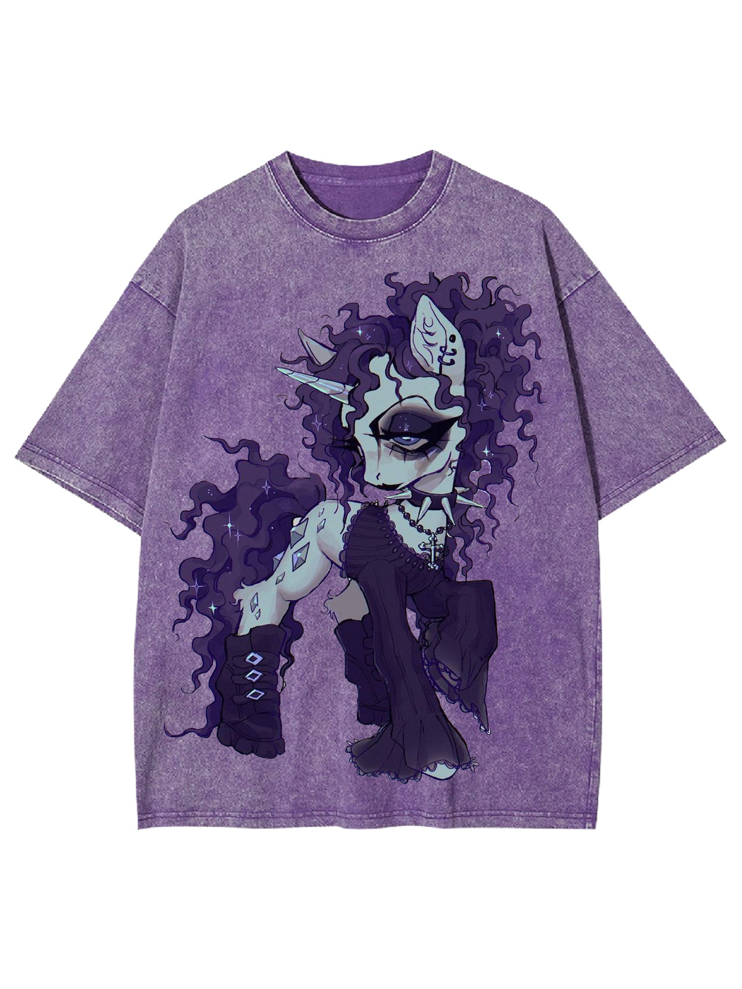 Punk Little Horse Washed Tshirt