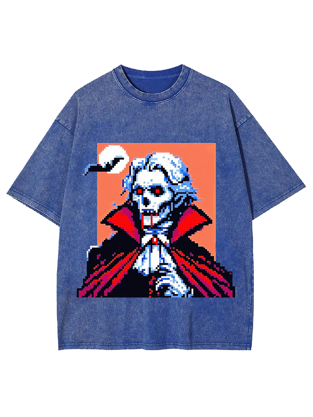 Pixelated Vampire Washed Tshirt